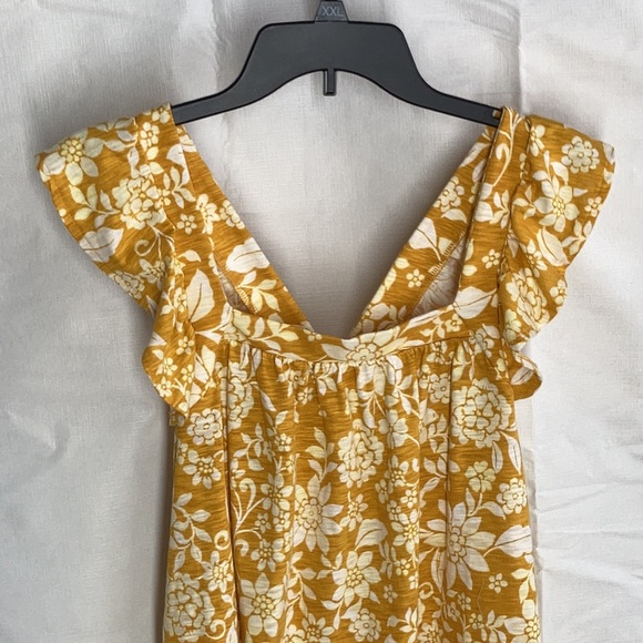 Relist7/20 LC Lauren conrad floral print ruffle sleeve tank top XS - Picture 8 of 17